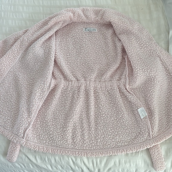 Little Giraffe Cozy Pink Sherpa Robe size 2-4 - Picture 3 of 9